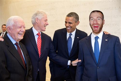 Dave with Clinton Obama and Carter